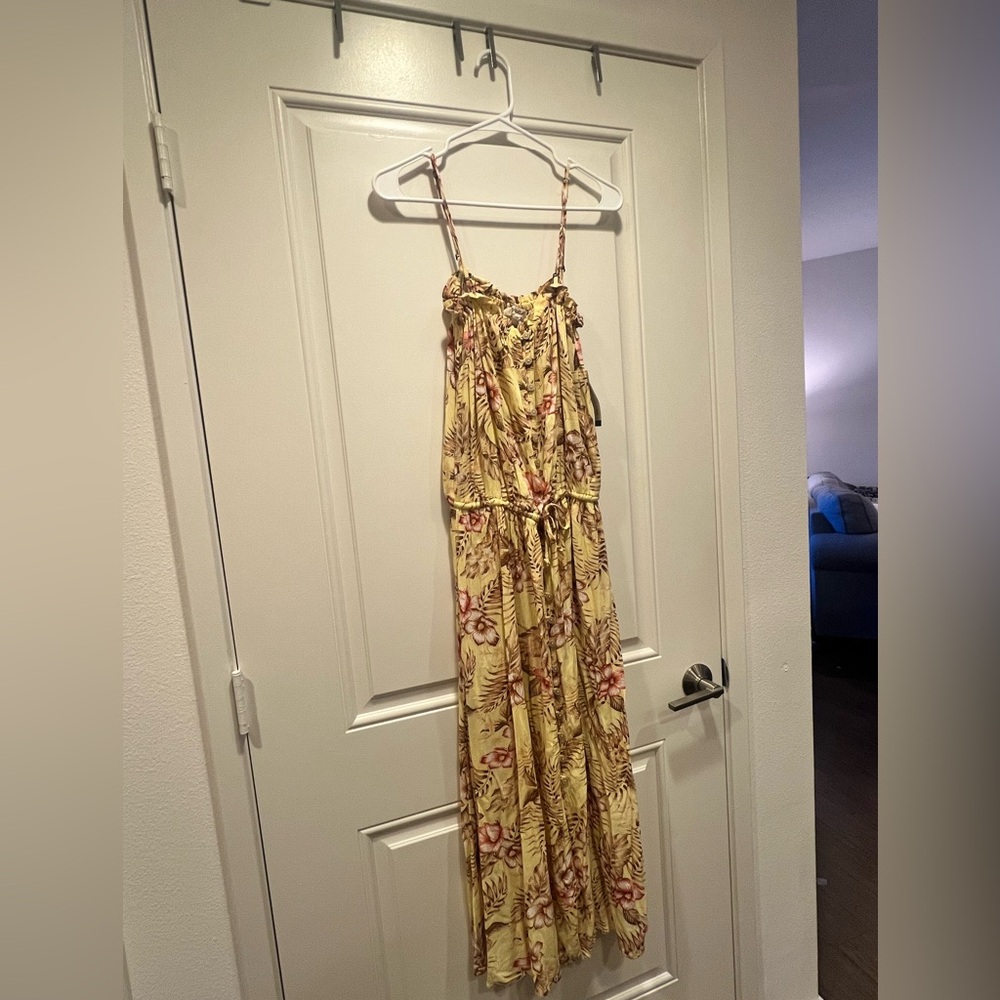 Rip curl Floral Yellow Maxi Dress